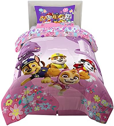 Paw Patrol Girl Kids Bedding Super Soft Comforter and Sheet Set, 5 Piece Full Size, (Officially Licensed Product) by Franco