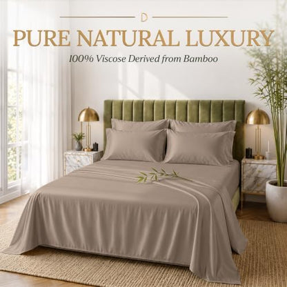 DECOLURE 100% Viscose Derived from Bamboo Sheets | 6 Pc Bed Set