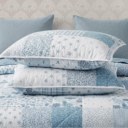 Twin/Twin XL Quilt Set-2 Pieces Soft Bedding Floral Patchwork Coverlet