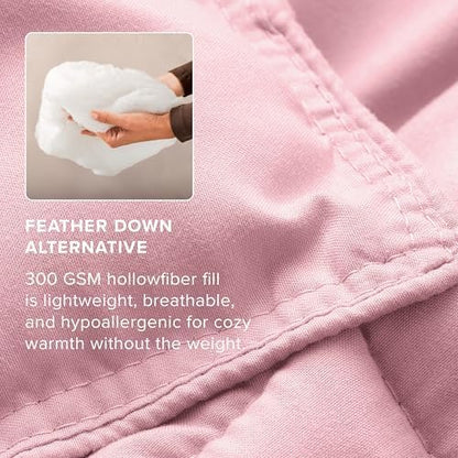 Bare Home Queen Comforter Set - 1800 Ultra Soft (Queen, Light Pink)