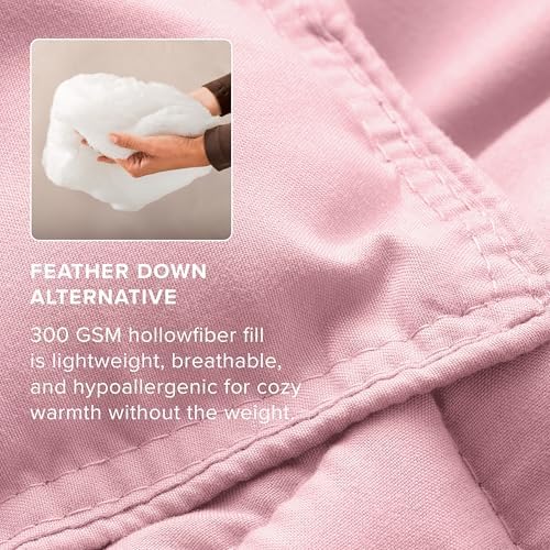 Bare Home Comforter Set - 1800 Ultra Soft (Twin/Twin XL, Light Pink)