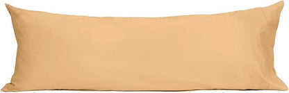 Sunflower Body Pillowcase 100% Cotton Long Pillow Cover/Case Envelope Closure 1 Pack, 20×54 inches Desert Mist, Soft and Breathable