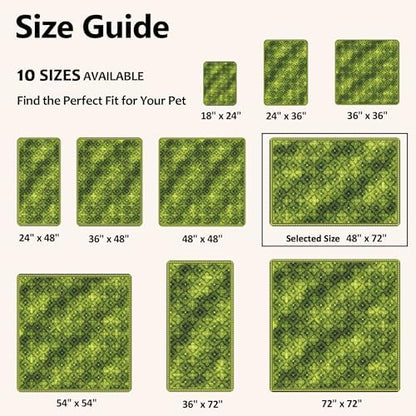 Washable Pee Pads for Dogs 48"x72" 2 Pack Reusable Puppy Potty Pad
