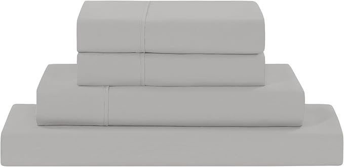 Modern Threads Soft Microfiber Solid Sheets - Luxurious Microfiber Bed Sheets - Includes Flat Sheet, Fitted Sheet with Deep Pockets, & Pillowcases Vapor Blue Twin
