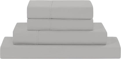Modern Threads Soft Microfiber Solid Sheets - Luxurious Microfiber Bed Sheets - Includes Flat Sheet, Fitted Sheet with Deep Pockets, & Pillowcases Vapor Blue Twin