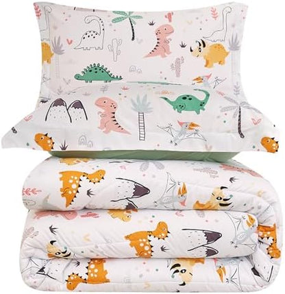 Yibeizi Dinosaur Kids Comforter Set Full Bedding for Toddler Boys