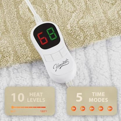 Homemate Heated Electric Blanket Full Size 72"x84" Heating Blanket