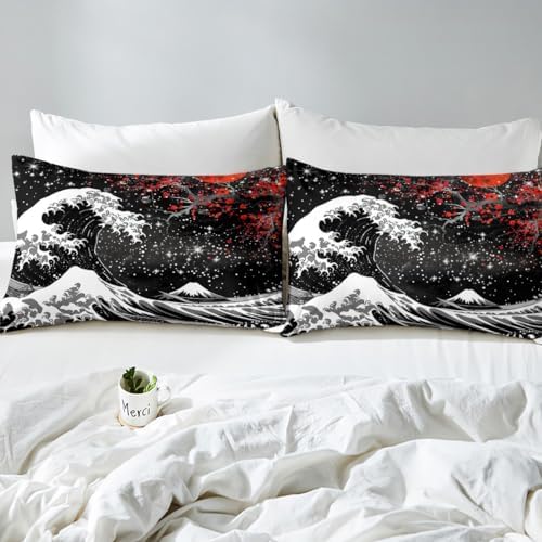 Feelyou Japanese Wave Duvet Cover Twin Size