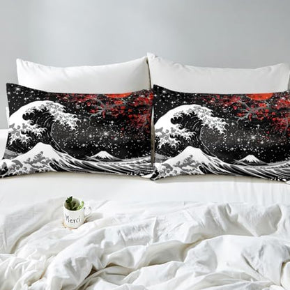 Feelyou Japanese Wave Duvet Cover Twin Size
