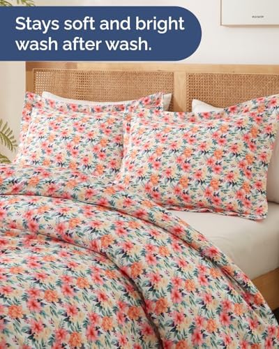 Duvet Cover Full Size - Floral Duvet Cover - 3 Piece - Blush Bouquet