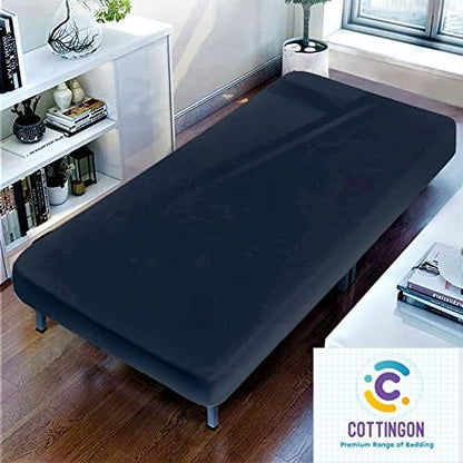 1 PC Cot Size 33" x 75" Fitted Sheet Only, 100% Egyptian Cotton, Navy Blue