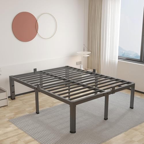ROIL 20 Inch King Bed Frame with Rounded Corner & 4 Mattress Baffles