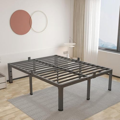 ROIL 20 Inch King Bed Frame with Rounded Corner & 4 Mattress Baffles