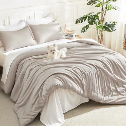 Litanika Super King Plus Comforter Set, 3 Pcs Solid Bedding Set