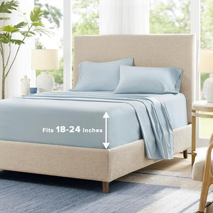 Comfort Spaces Coolmax Moisture Wicking Sheet Set, Queen Extra Deep Pocket