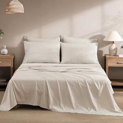 Monbix Full Size Comforter Sets-7 Pieces Soft Bed in a Bag Full Bedding Set