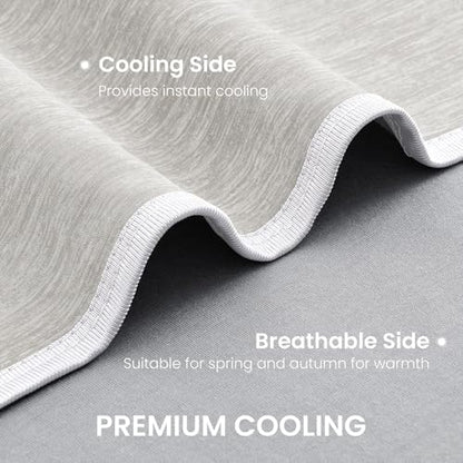 Topcee Cooling Blanket for Night Sweats Absorbs Heat to Keep Adults, Children Cool on Warm Nights, Q-Max 0.5 Cooling Blankets for Hot Sleepers, Ultra-Cool Lightweight Sofa Throw Blanket (50"x70")