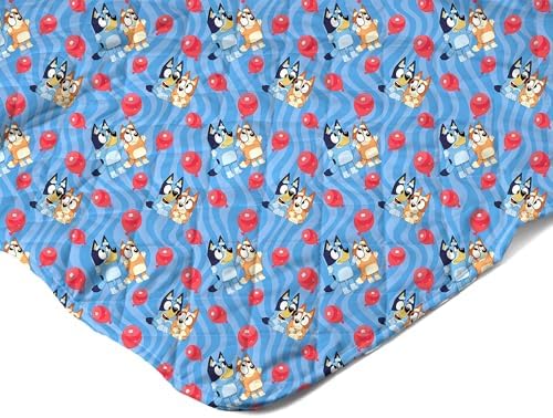Northwest Bluey Goofing Around Quilted Throw Blanket – Official Cartoon Throw Blanket Featuring Bluey, for Adults Boys Girls Bed, Couch, or Playroom, 60 x 80 Inches