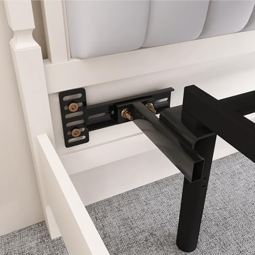 Headboard Brackets for Metal Bed Frame Adjustable Brackets for Headboard with Footboard Extension Kit Fit Twin Full Queen King 2 Pack Matte Black