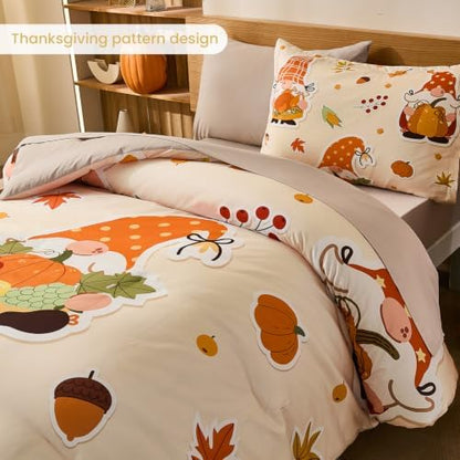 Kids Comforter Sets for Boys&Girls,Thanksgiving Comforter Set Full Size