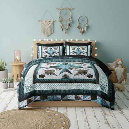 QOOMO Boho 7 Pieces Comforter Set Full Size,Bohemia Bedding Set for Kids