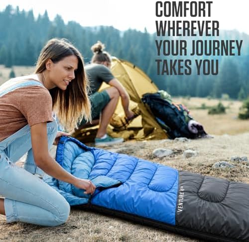 VENTURE 4TH Backpacking Sleeping Bag for Camping - Single, XXL & Double