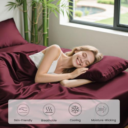 Love's cabin 100% Rayon Derived from Bamboo, Queen Sheet Set, 6 Pieces