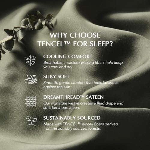 EverGrace Tencel™ Sheet, Breathable & Cooling, Cal.King, Dark Olive Green