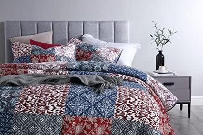 Yvooxny Quilts King Size Bedspread Quilt Set Lightweight Reversible Coverlet Set Real Patchwork Quilted Bedding Set for All Seasons, Bohemian Floral Style, King Size
