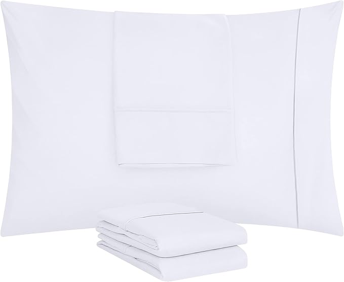Utopia Bedding King Pillow Cases - 80 Pack - Envelope Closure - Soft Brushed Microfiber Fabric - Pillow Covers 20 X 40 Inches (King, White)