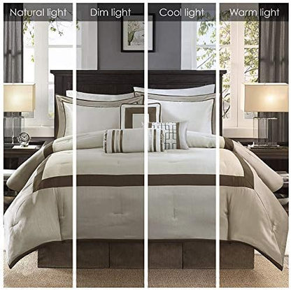 Madison Park Deluxe Hotel Style Comforter Set, 7PC Cal King Bedding Set