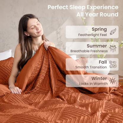 JOLLYVOGUE Twin/Twin XL Duvet Cover, 2-Piece, Soft Pre-Washed Microfiber