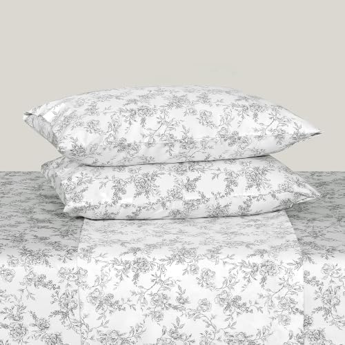 Feather & Stitch 100% Cotton Sateen 500 TC King Size Bed Sheet Set