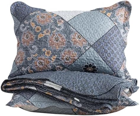 HoneiLife Queen Quilt Bedding Set - 3 Piece Microfiber Quilt Sets Reversible Bedspreads Rustic Coverlets for Queen Beds