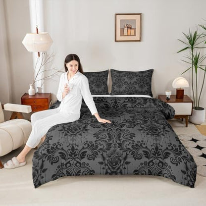 Feelyou Gothic Comforter Set King Size Bedding Set