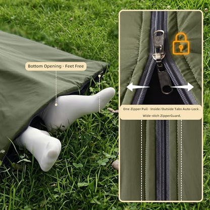 Lightweight Compact Adult Sleeping Bag for Backpacking, Camping & Hiking