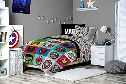 Marvel Avengers Full Size Comforter Set 7 Piece Kids Bedding, Multi