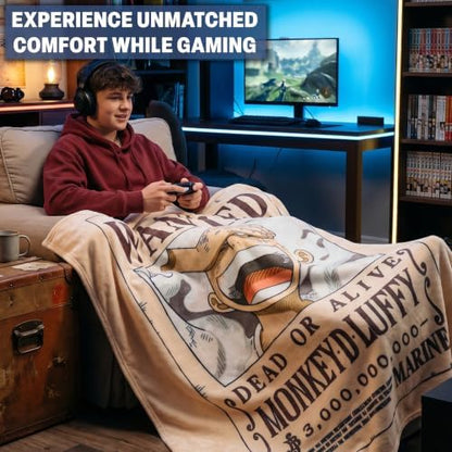 Get Trend One Piece Anime Fleece Throw Blanket for Boys, Teens, 51 x 59 in