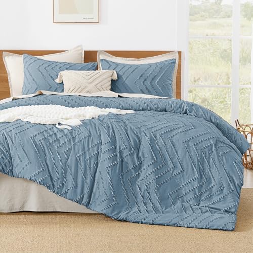 Litanika Super King Plus Comforter Set, 3 Pcs Boho Tufted Bedding Set