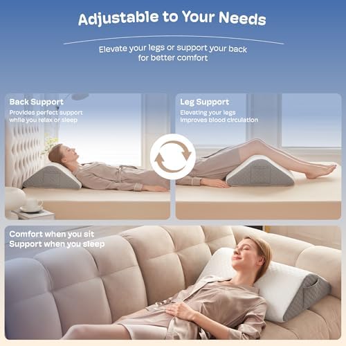 Simpledad Wedge Pillow for Sleeping Leg Pillows After Surgery Pain Relief