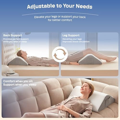 Simpledad Wedge Pillow for Sleeping Leg Pillows After Surgery Pain Relief