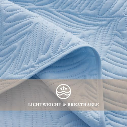 Exclusivo Mezcla Lightweight Full Queen Quilt Bedding Set, Soft Microfiber