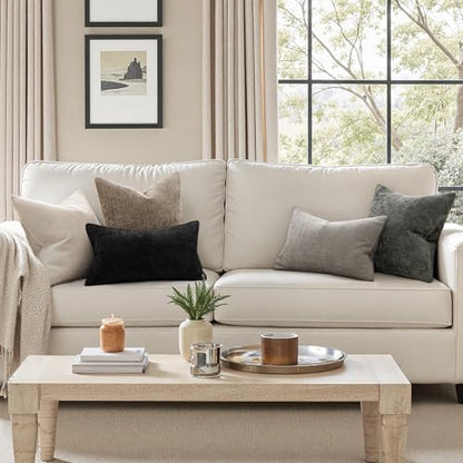 MIULEE Decorative Couch Throw Pillow Covers 20x20 Inch Light Gray 2 Pack