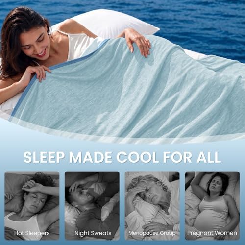 Topcee Cooling Blanket Queen Size 90"x90" for Hot Sleepers Summer Blanket