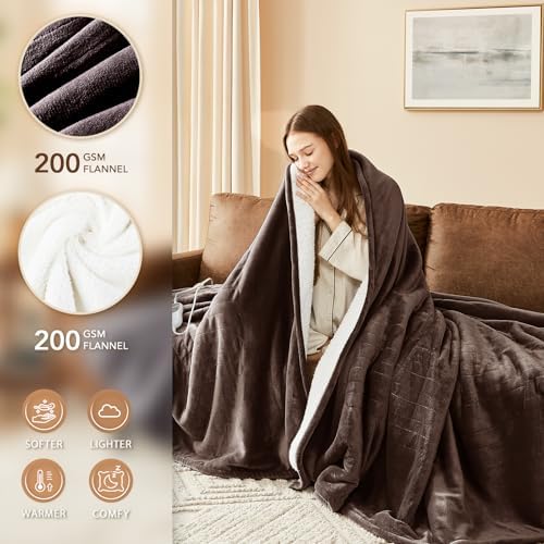 Homemate Heated Electric Blanket Queen Size 84"x 90" Heating Blanket