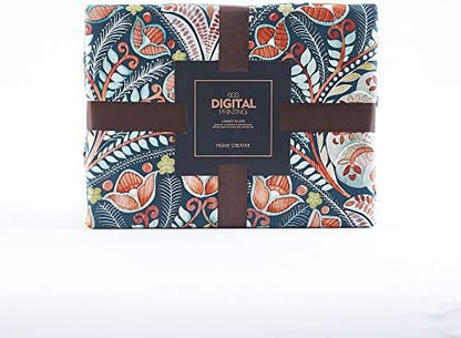 VM VOUGEMARKET Medallion Duvet Cover Set King Boho Paisley Print Bedding Set 3 Pieces Sateen Cotton Rustic Bohemian Comforter Cover with Zipper Ties