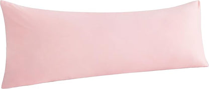 NTBAY Body Pillowcase - Brushed Microfiber 20x54 Pillowcase - Soft, Wrinkle-Free, Fade-Resistant, Stain-Resistant, Blush Pink Body Pillow Cover with Envelope Closure - 20x54 Inches, Blush Pink