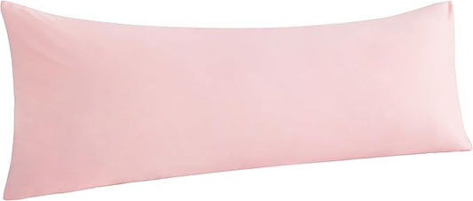 NTBAY Body Pillowcase - Brushed Microfiber 20x54 Pillowcase - Soft, Wrinkle-Free, Fade-Resistant, Stain-Resistant, Blush Pink Body Pillow Cover with Envelope Closure - 20x54 Inches, Blush Pink