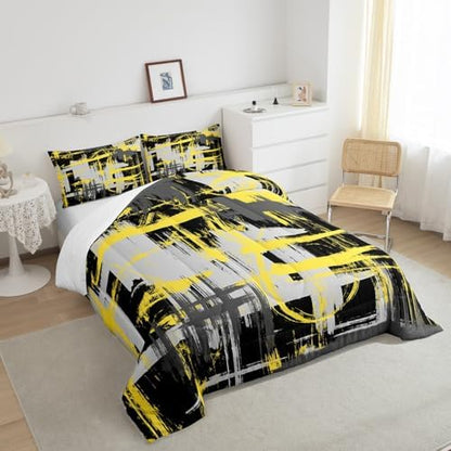Feelyou Striped Comforter Set King Size Kids Boys Girls Bedding