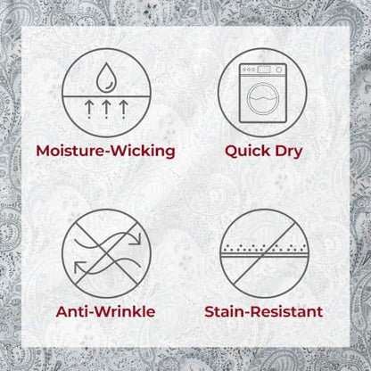 Mellanni Iconic 4-Piece Microfiber Sheet Set (Queen, Paisley Gray)